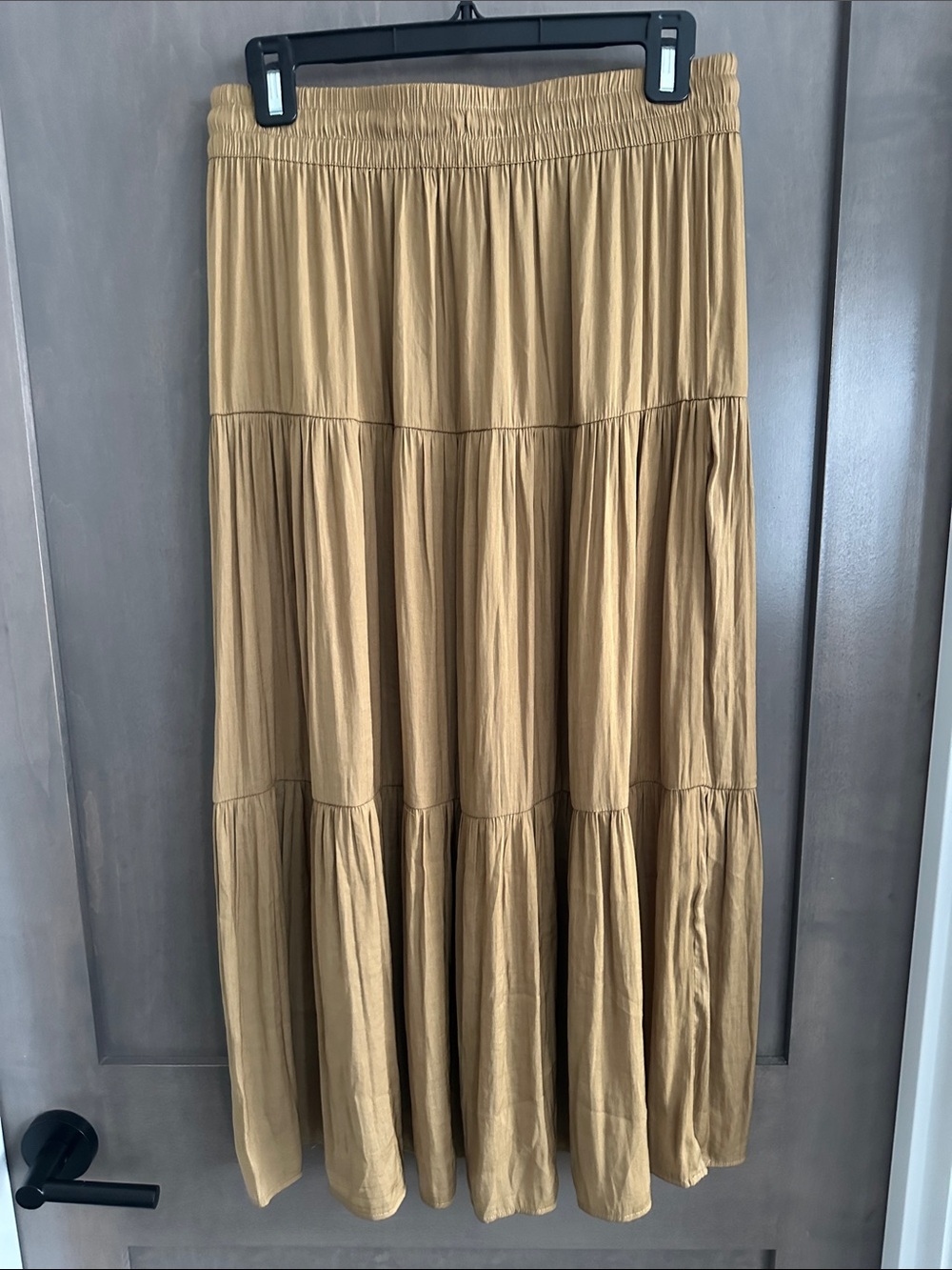 Rachel Zoe Tiered Boho Maxi Skirt Taupe Size S - Picture 5 of 10